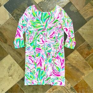 Lilly Pulitzer•M•Comfy, Soft, Pullover Swing Dress•Rear Strap Detail•3/4 Sleeves